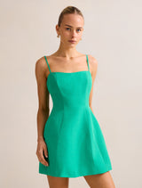 Maura Structured Linen Mini Dress Forever New