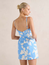 Maura Structured Linen Mini Dress Forever New