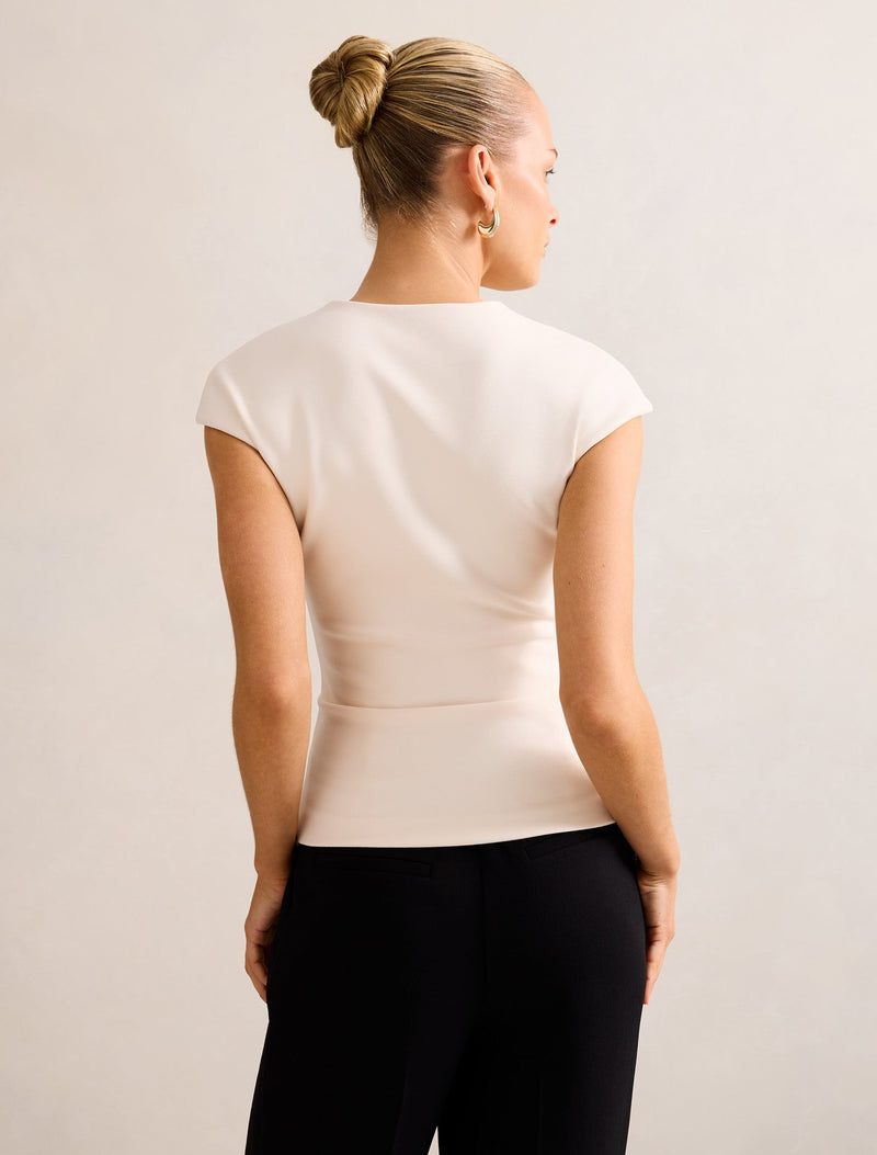 Montana V Neck Extended Shoulder Top Forever New