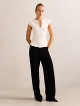 Montana V Neck Extended Shoulder Top Forever New