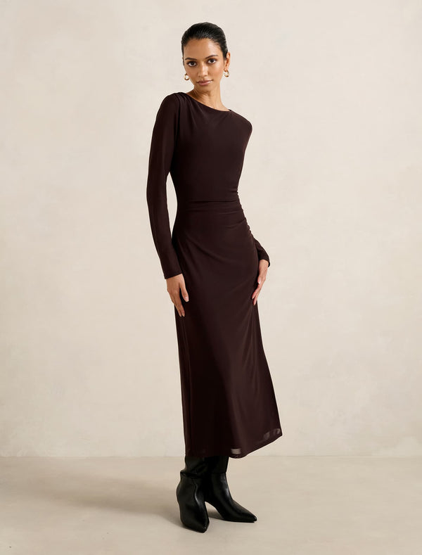 Ally Petite Long Sleeve Midi Dress Forever New
