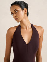 Riley Petite Structured Halter Mini Dress Forever New