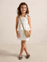 Davina Pleated Girls Denim Skirt Forever New