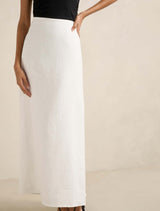 Maggie Petite Linen Column Maxi Skirt Forever New