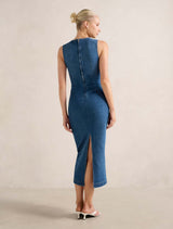 Tara Denim Midi Dress Forever New