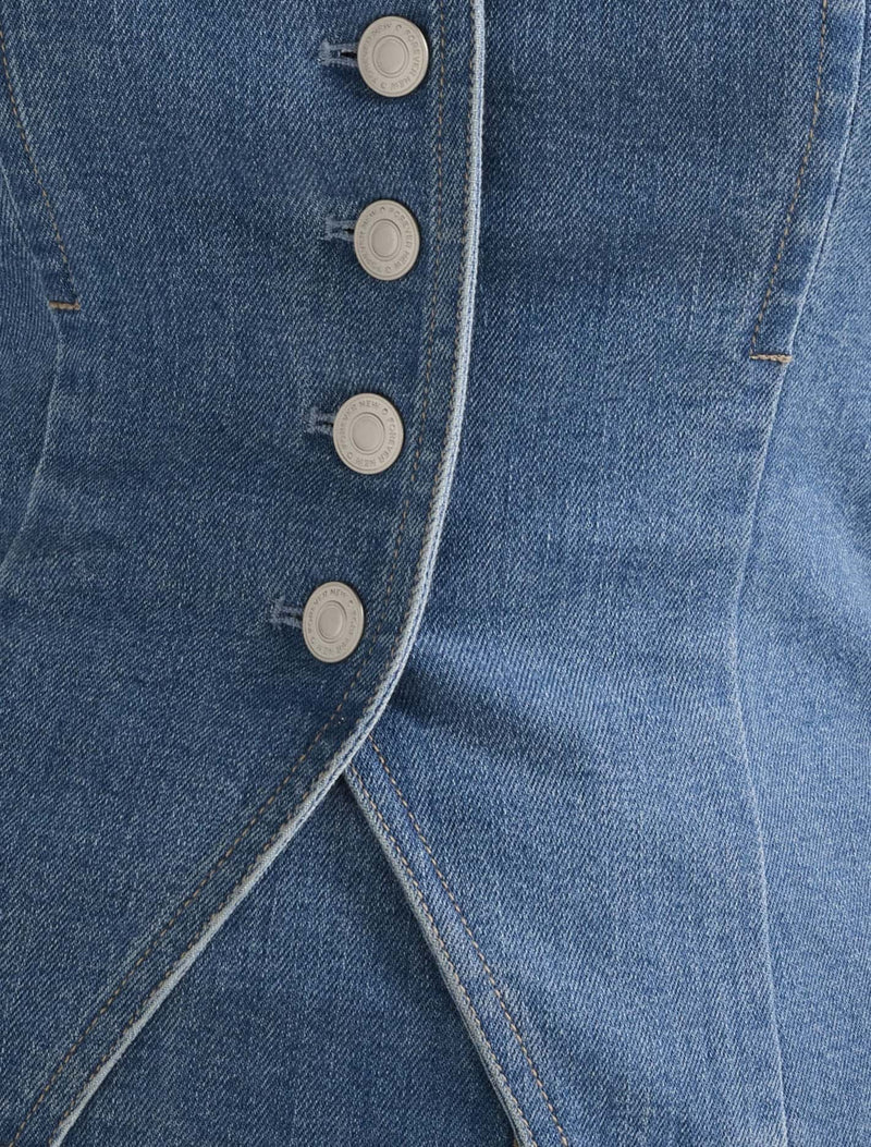 Clarissa Denim Bandeau Top Forever New