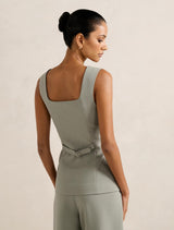 Haisley Petite Square Neck Waistcoat Forever New