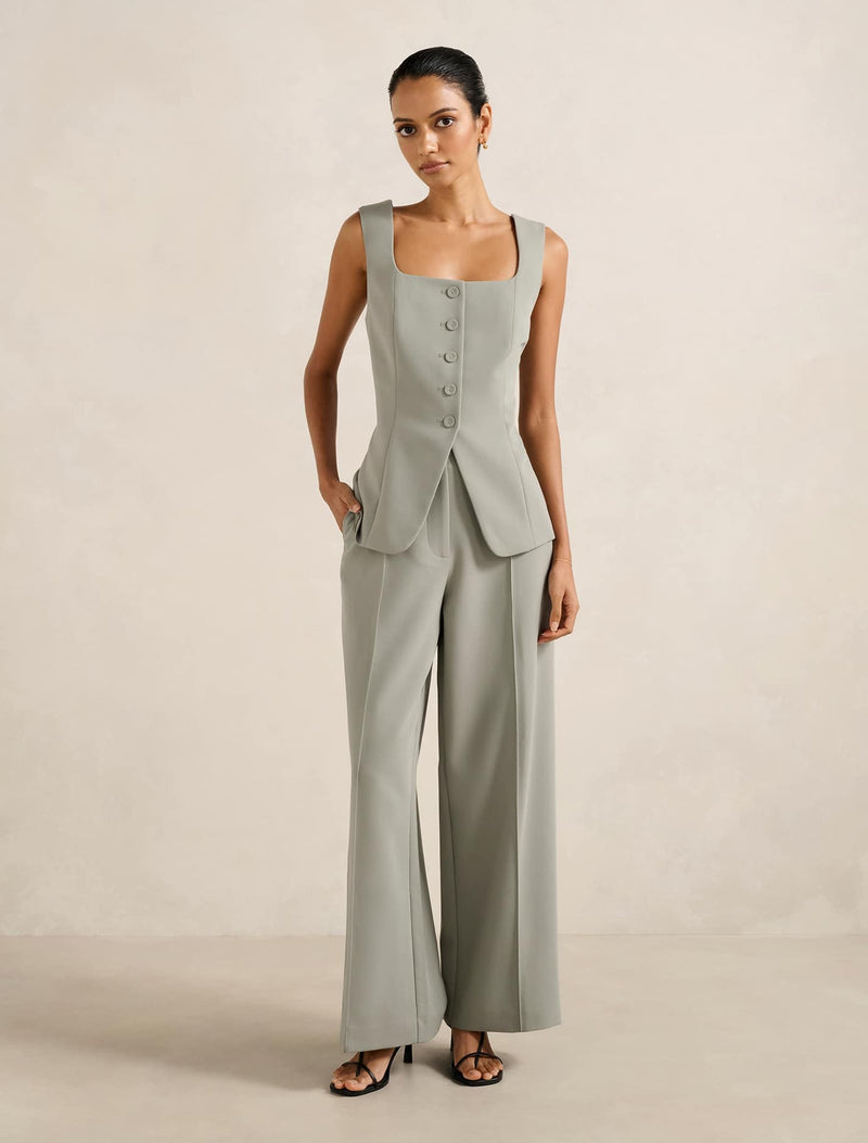 Haisley Petite Square Neck Waistcoat Forever New