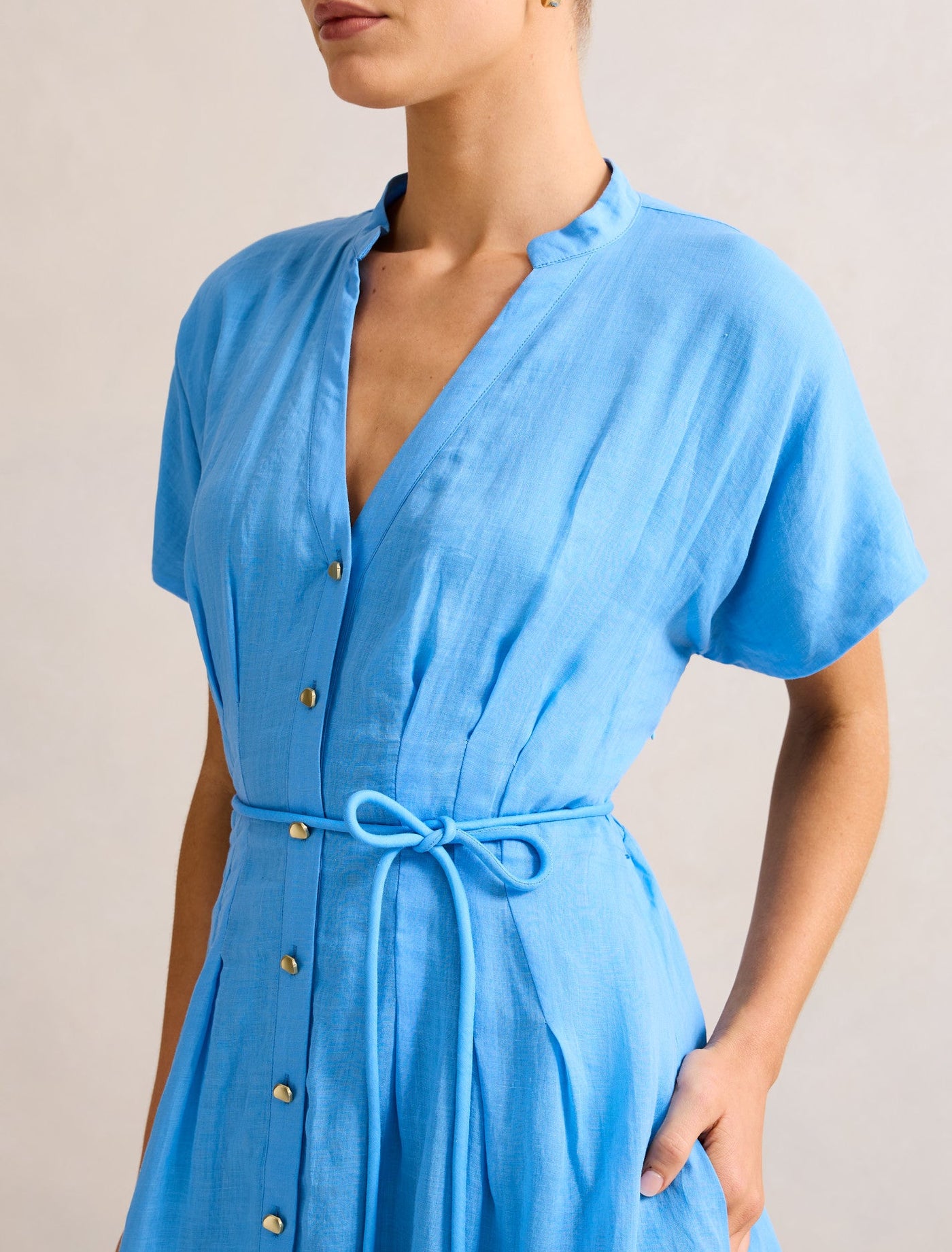midi wrap long sleeve dress Blue Floral Wrap Midi Dress - Long Sleeve Dresses