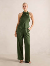 Skyler Halter Satin Top Forever New