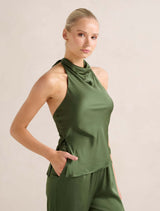 Skyler Halter Satin Top Forever New