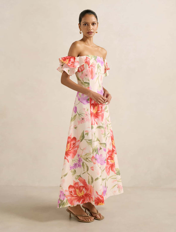 Alora Petite Ruffle Maxi Dress Forever New