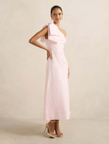 Danni Asym Petite Bow Midi Dress Forever New