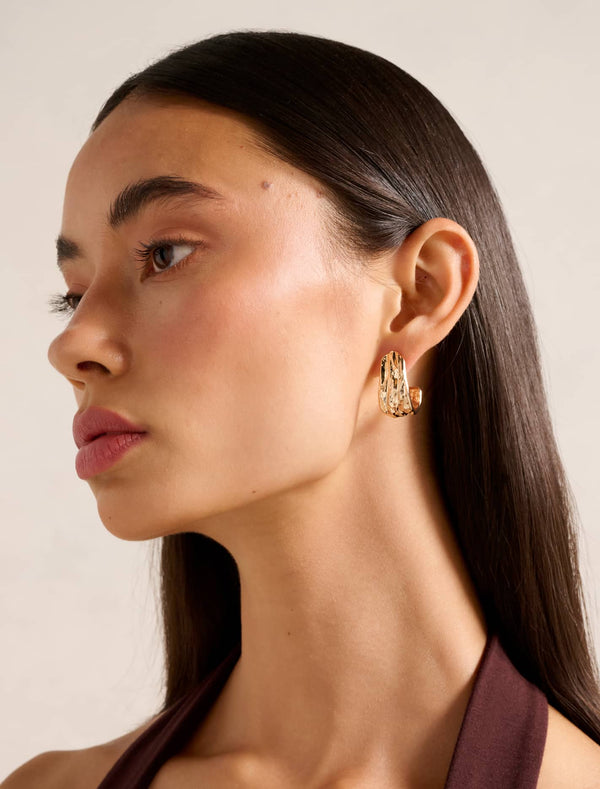 Signature Maddy Molten Hoop Earrings Forever New