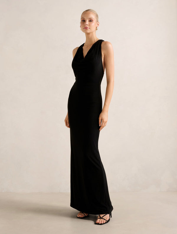 Aliki Cowl Jersey Maxi Dress Forever New