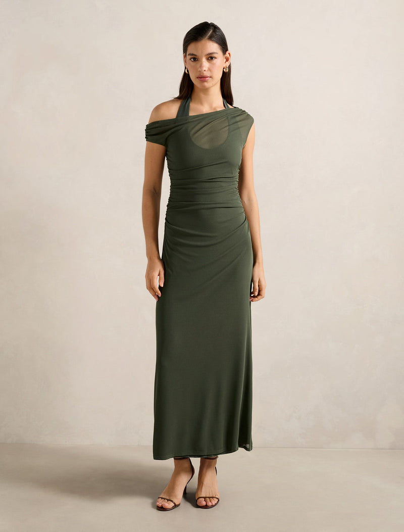 Brooklyn Layered Jersey Maxi Dress Thyme | Forever New Brooklyn Layered Jersey Maxi Dress Thyme | Forever New