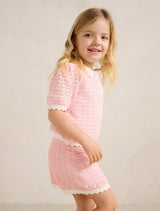 Connie Girls Scallop Knit Top