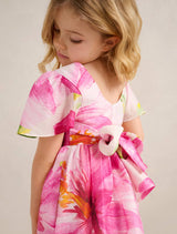 Chloe Girls Flutter Print Bow Dress Forever New