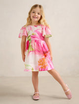 Chloe Girls Flutter Print Bow Dress Forever New