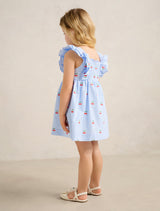 Brianna Girls Shirred Emb Dress