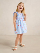 Brianna Girls Shirred Emb Dress
