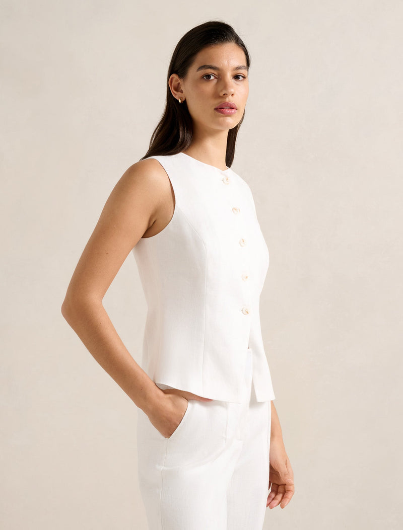 Saylor Linen Waistcoat Forever New