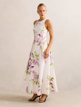 Sophia High Neck Printed Midi Dress Forever New