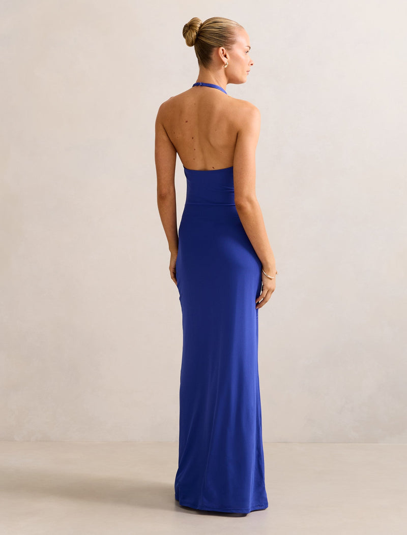 Abby Halter Mesh Maxi Dress Starlight Blue | Forever New Abby Halter Mesh Maxi Dress Starlight Blue | Forever New