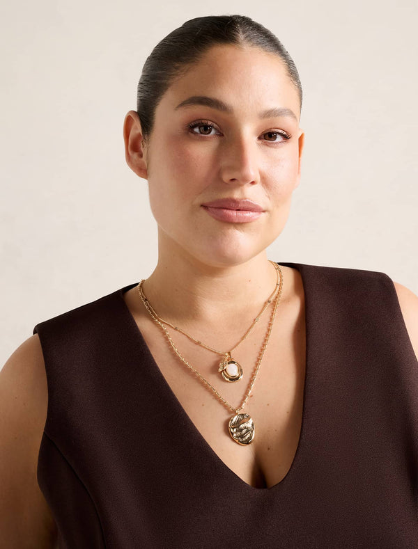 Signature Miriam Molten Stone Drop Necklace Forever New