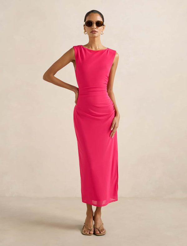 Ally Petite Jersey Midi Dress Azalea Forever New
