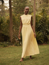 Isobel Tapered Waist Linen Midi Dress Forever New