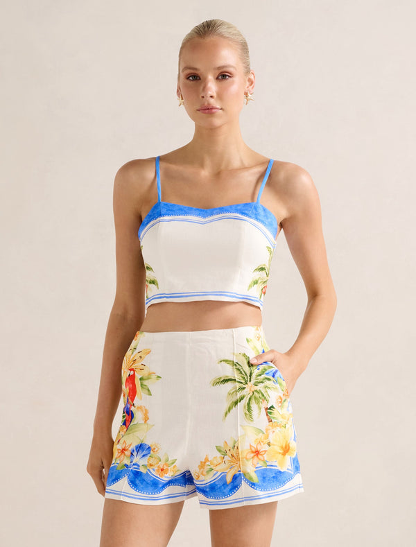 Astrid Cropped Top Antigua Co-ord Forever New