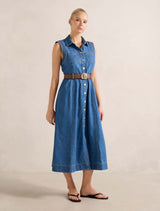Annalee Sleeveless Shirt Dress