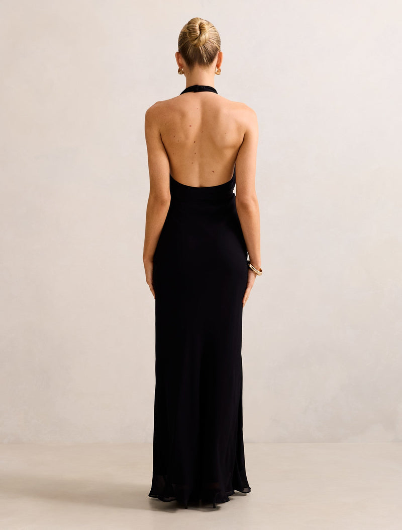 Marina Cowl Halter Dress Forever New