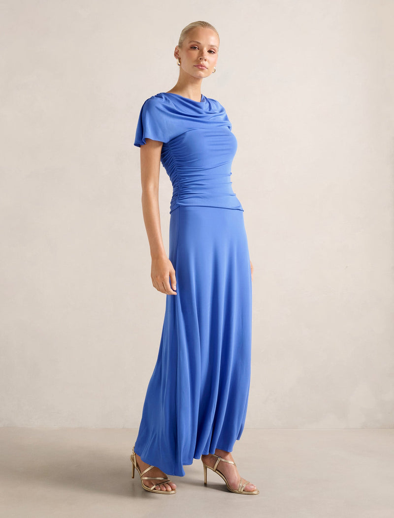 Gemini High Neck Jersey Maxi Dress Forever New