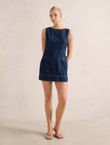 Spencer Denim Mini Dress Forever New