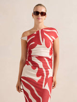 Mimi Off Shoulder Mesh Top Nusa Leaf Co-ord Forever New