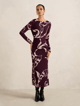 Ally Petite Long Sleeve Midi Dress Moselle Floral Forever New