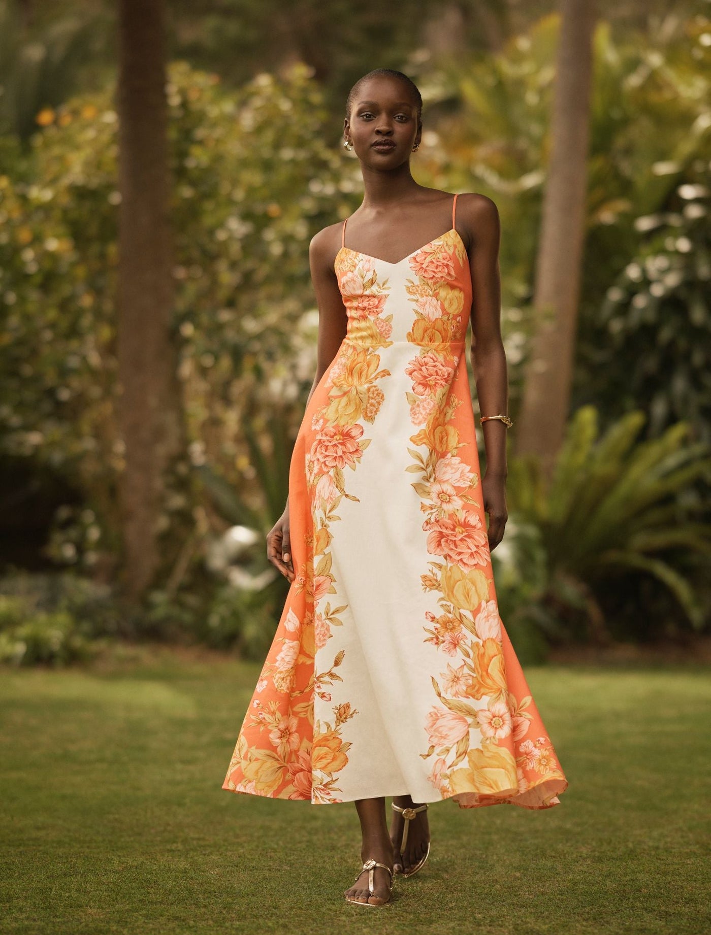 forever new linen dress Livvy Strappy Linen Midi Dress Mercia Floral