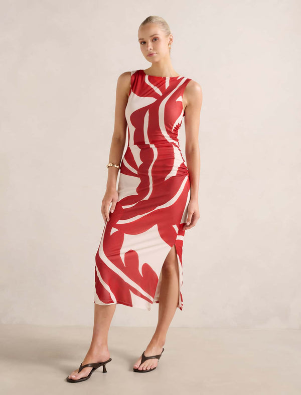 Ally Sleeveless Mesh Midi Dress Forever New
