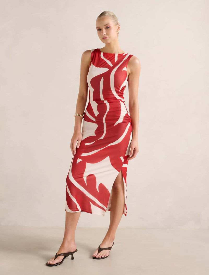 Ally Sleeveless Mesh Midi Dress Forever New