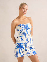 Ginny Stretch Linen Mini Dress Forever New