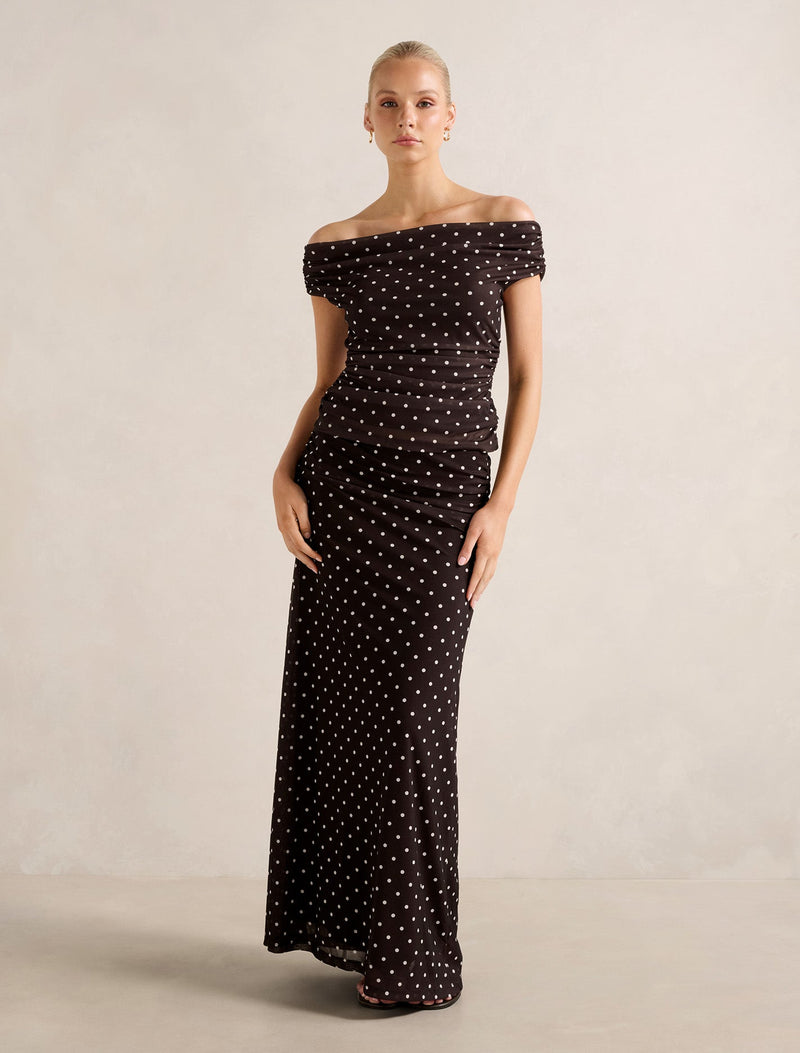 Mimi Off Shoulder Mesh Top Forever New