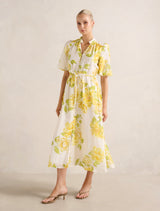 Macey Printed Midi Dress