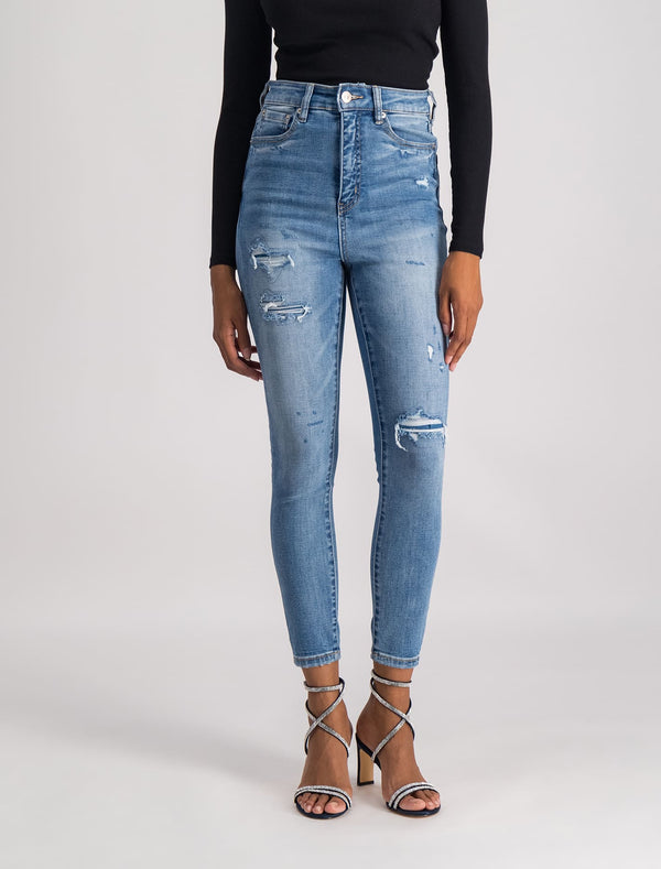 Mila Cropped High-Rise Skinny Jeans Forever New