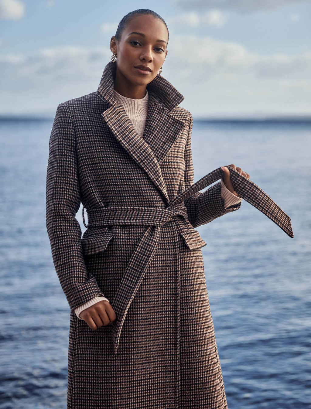 Treat ürself tweed check vintage coat