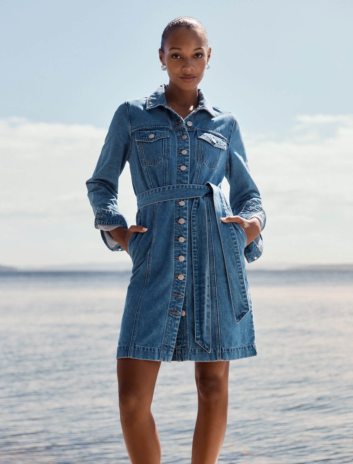 Taylor Denim Shirt Dress Mid Wash | Forever New
