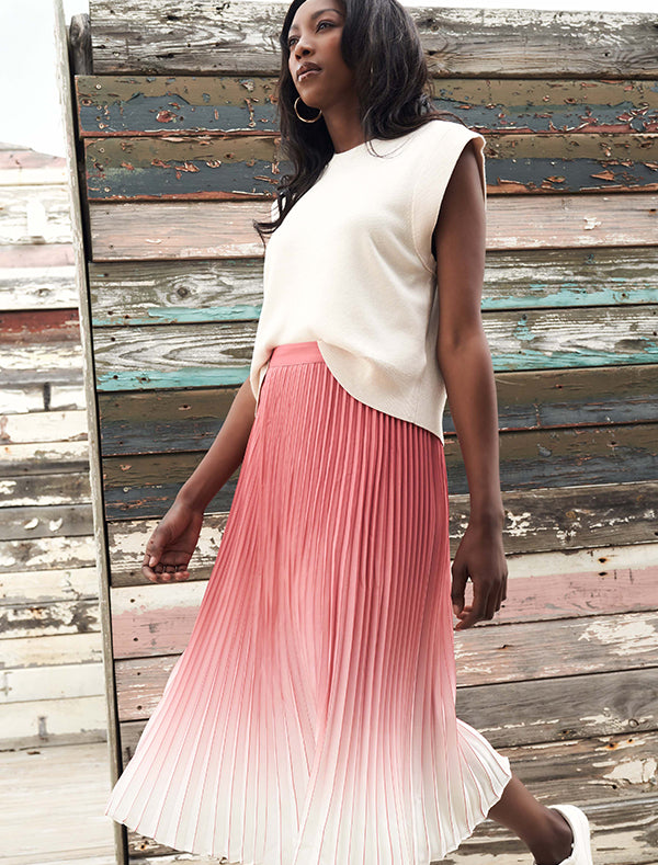 Odessa Ombre Pleated Skirt - Forever New
