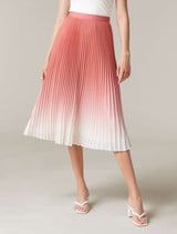 Odessa Ombre Pleated Skirt - Pink - Forever New