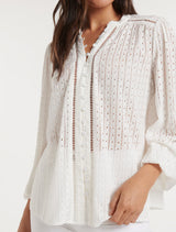 Sienna Vertical Broderie Blouse Forever New